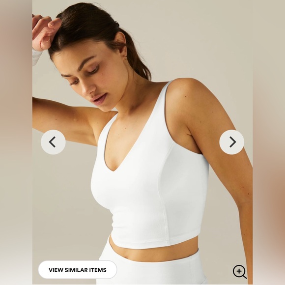 NWT Beyond Yoga Spacedye Always On Cropped Tank in Cloud White Size Small - Picture 4 of 8